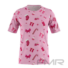 FMR Men's Pink Christmas Short Sleeve Shirt