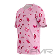 FMR Men's Pink Christmas Short Sleeve Shirt