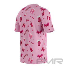 FMR Men's Pink Christmas Short Sleeve Shirt