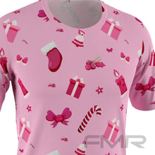 FMR Men's Pink Christmas Short Sleeve Shirt