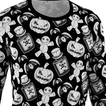 FMR Men's Scary Print Long Sleeve Running Shirt
