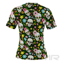 FMR Women's Skull Print Short  Sleeve Running Shirt