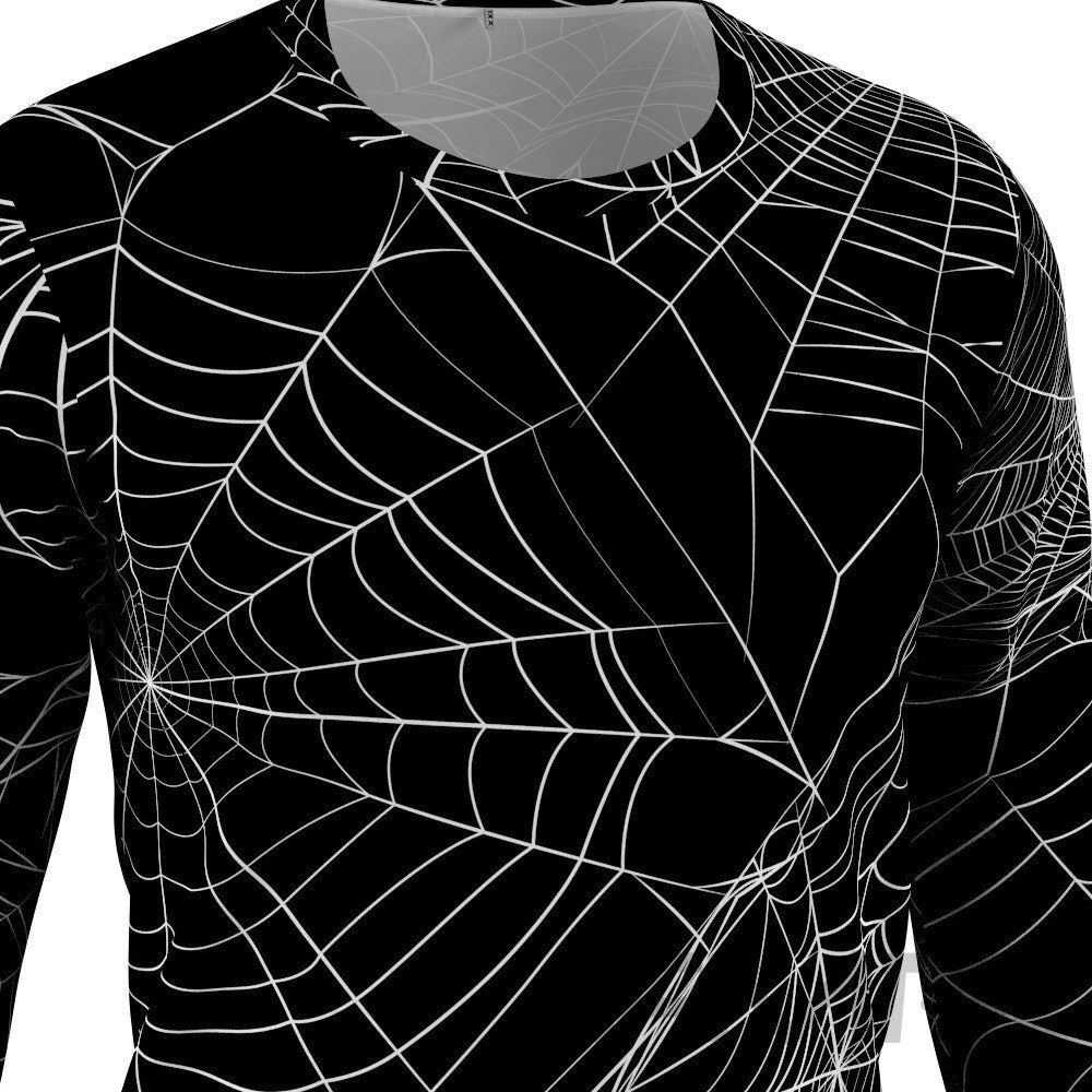 FMR Men's Spider Web Long Sleeve Running Shirt – Unique to