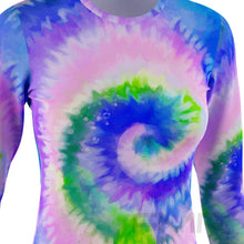 FMR Women's Blue Tie-Dye Long Sleeve T-Shirt