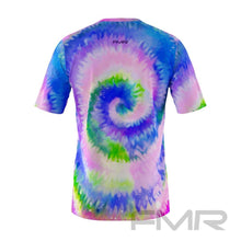 FMR Men's Blue Tie-Dye Short Sleeve Running Shirt