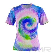 FMR Women's Blue Tie-Dye Short Sleeve T-Shirt