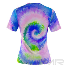 FMR Women's Blue Tie-Dye Short Sleeve T-Shirt