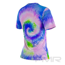 FMR Women's Blue Tie-Dye Short Sleeve T-Shirt