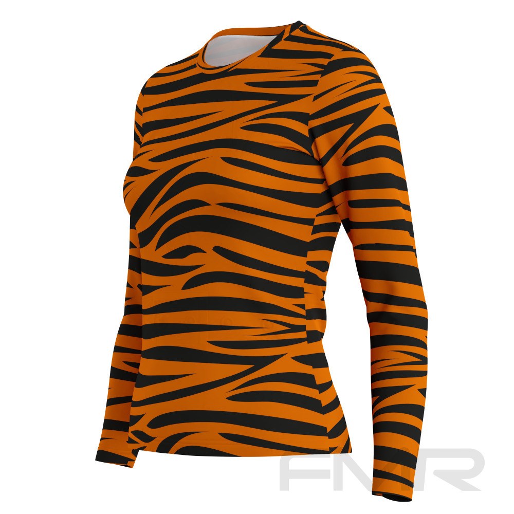 FMR Women's Tiger Print Long Sleeve Running Shirt – Unique to Fun