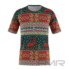 FMR Men's Deer Ugly Sweater Short Sleeve Shirt