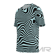 FMR Men's Light Blue Zebra Short Sleeve Shirt