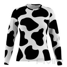 FMR Women's Cow Print Long Sleeve Running Shirt