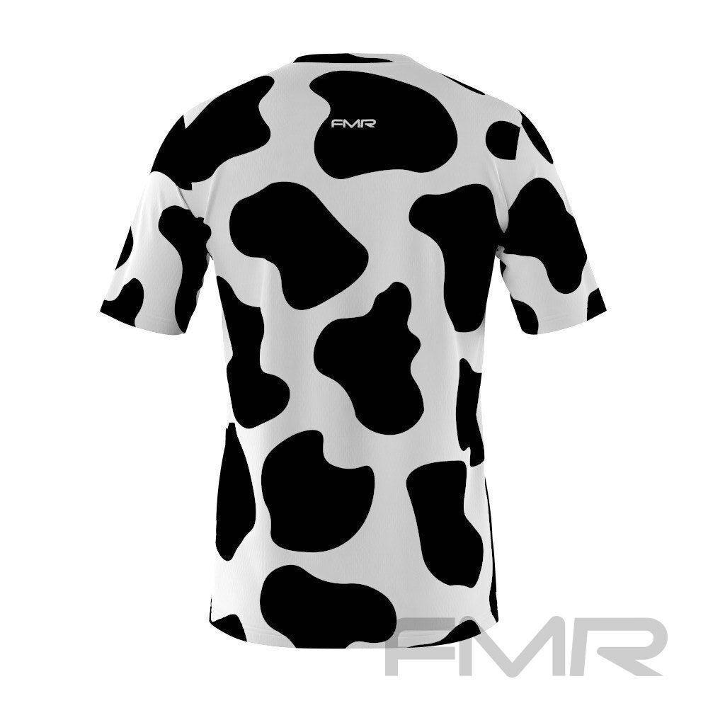 FMR Men s Cow Print Short Sleeve Shirt Unique to Fun My Run