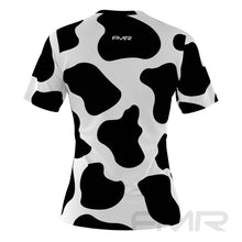 FMR Women's Cow Print Short Sleeve Running Shirt