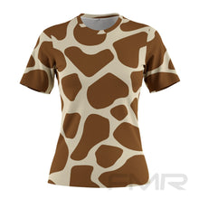 FMR Women's Giraffe Print Short Sleeve Running Shirt