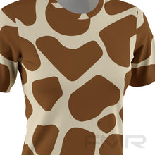 FMR Women's Giraffe Print Short Sleeve Running Shirt