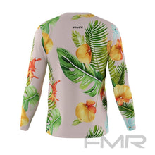 FMR Hawaiian Orange Flowers Men's Technical Long Sleeve Running Shirt