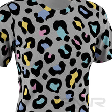 FMR Women's Leopard Print Short Sleeve Running Shirt