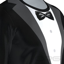 FMR Black Tie Tuxedo Long Sleeve Performance Running Shirt