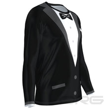 FMR Black Tie Tuxedo Long Sleeve Performance Running Shirt