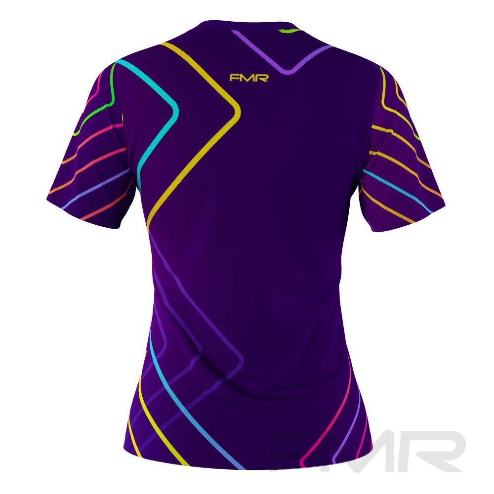 【DISCERNMENT】Newtro Track Jersey Short Sleeve T-Shirt FMR Women's Neon Technical Short Sleeve Running Shirt