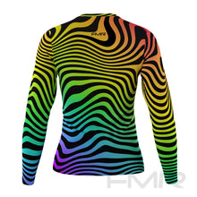 FMR Women's Rainbow Zebra Long Sleeve Running Shirt