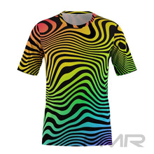 FMR Men's Rainbow Zebra Short Sleeve Shirt