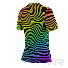 FMR Women's Rainbow Zebra Short Sleeve Running Shirt