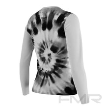FMR Women's Black&White Tie-dye Long Sleeve T-Shirt
