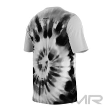 FMR Men's Black&White Tie-dye Short Sleeve Running Shirt